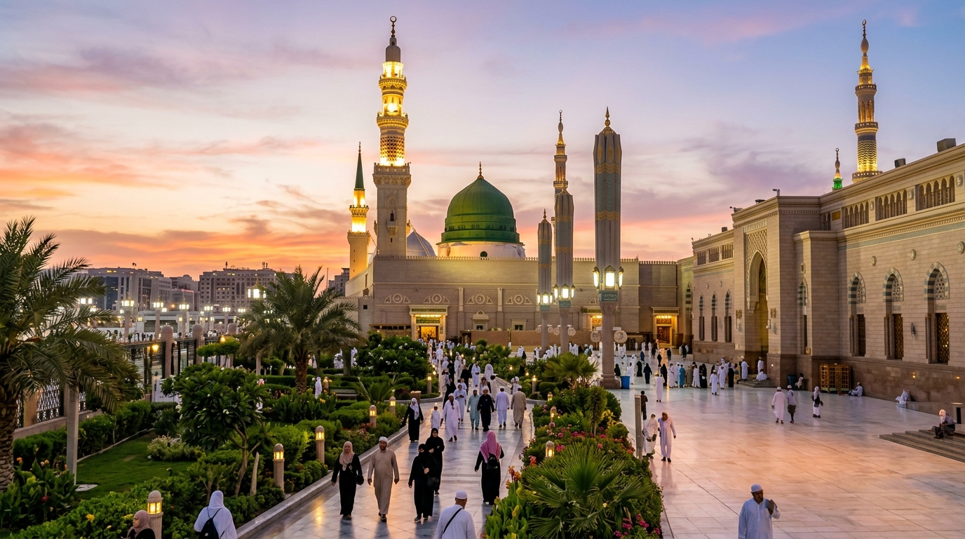 Keindahan Masjid Nabawi Madinah